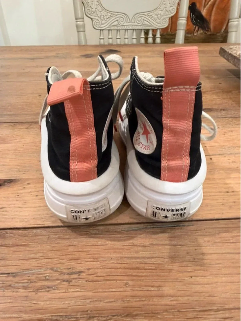 Converse Chuck Taylor Platform High Top Kids' Sneakers – Black/Pink (Size 11.5)